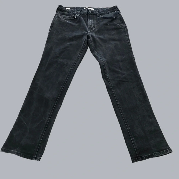 Pacsun Mens 33 waist Slim Fit Black Wash Jeans stretch distressed 33 X 30 - Picture 1 of 9